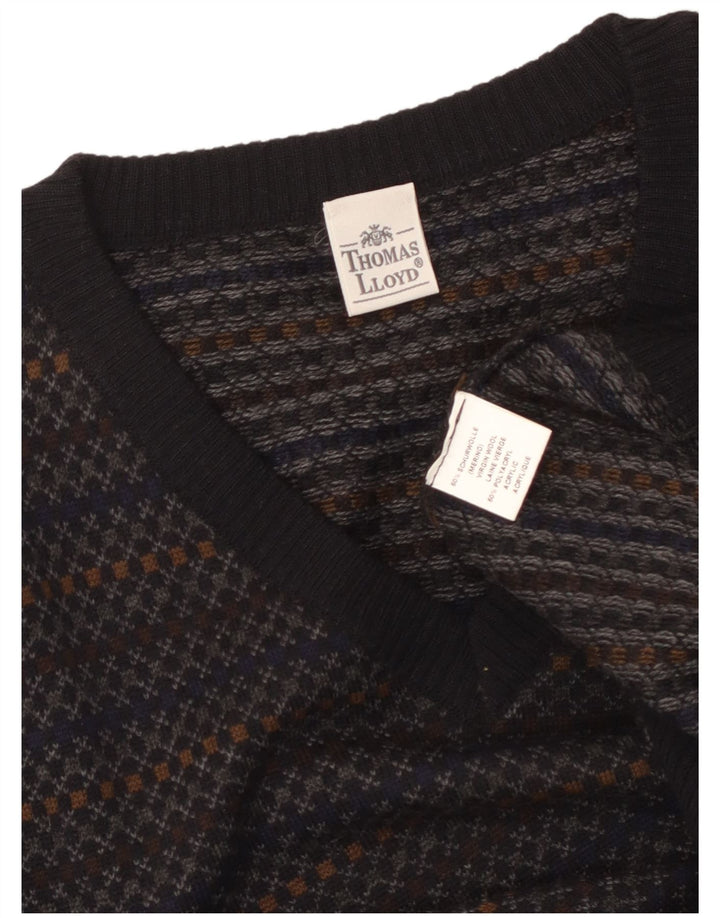 THOMAS LLOYD Maglione da uomo con scollo a V IT 48 Medio a righe blu navy