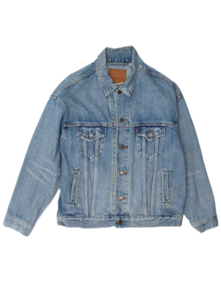 Giacca di jeans da uomo Levi's UK 34 XS blu cotone