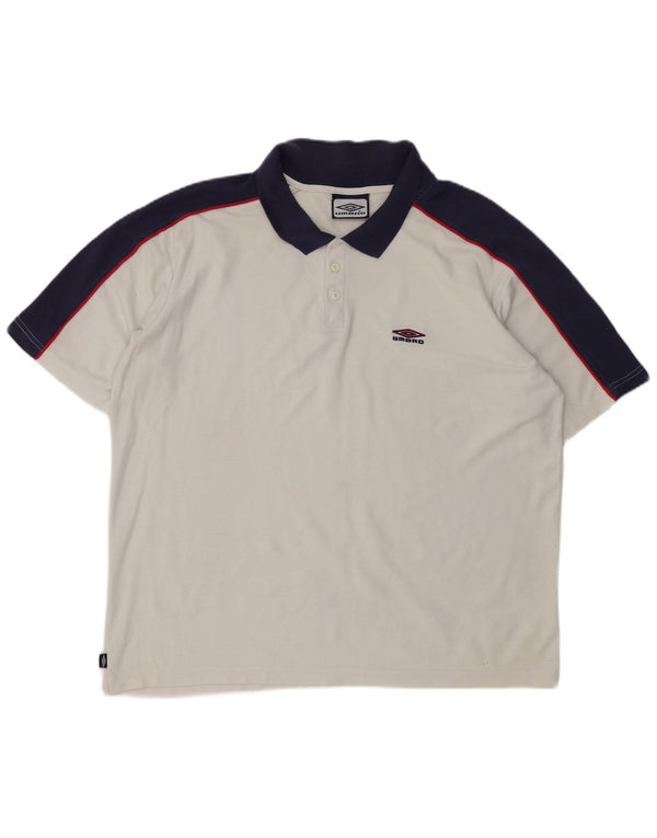 Polo Umbro da uomo UK 44/46 XL White Colourblock