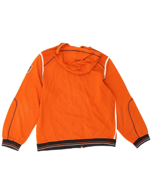 Felpa con cappuccio e zip grafica per bambini Lotto 15-16 anni XL blocco colore arancione