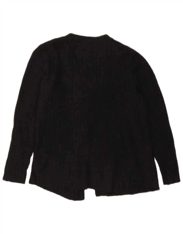 Maglione cardigan da donna Zara UK 10 piccolo nero in poliammide