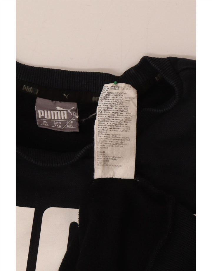 Felpa grafica da uomo Puma Jumper 2XL cotone nero