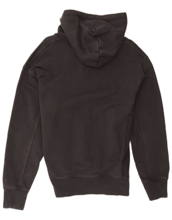 Maglia con cappuccio e zip Nike da uomo, piccola, in cotone nero