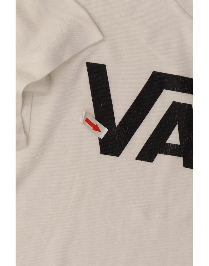T-shirt grafica da donna VANS Top UK 6 XS Bianca