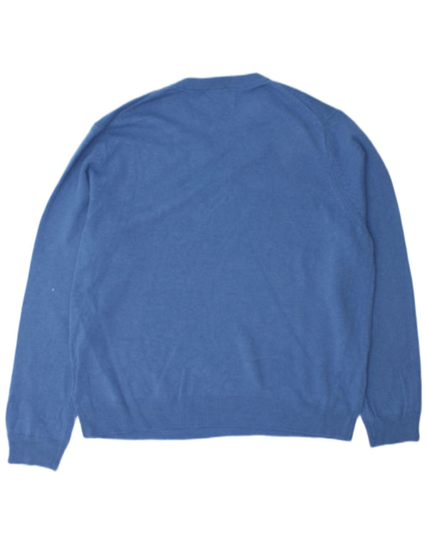 Maglione maglione girocollo da uomo Marks & Spencer 2XL lana blu