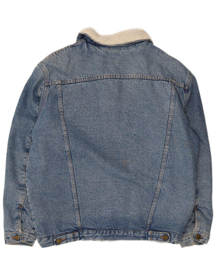 Giacca da uomo in denim Sherpa Romano UK 42 XL poliestere blu