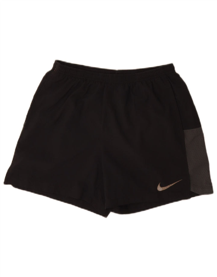 Pantaloncini sportivi Nike Dri Fit da uomo, colore nero medio, in poliestere color block