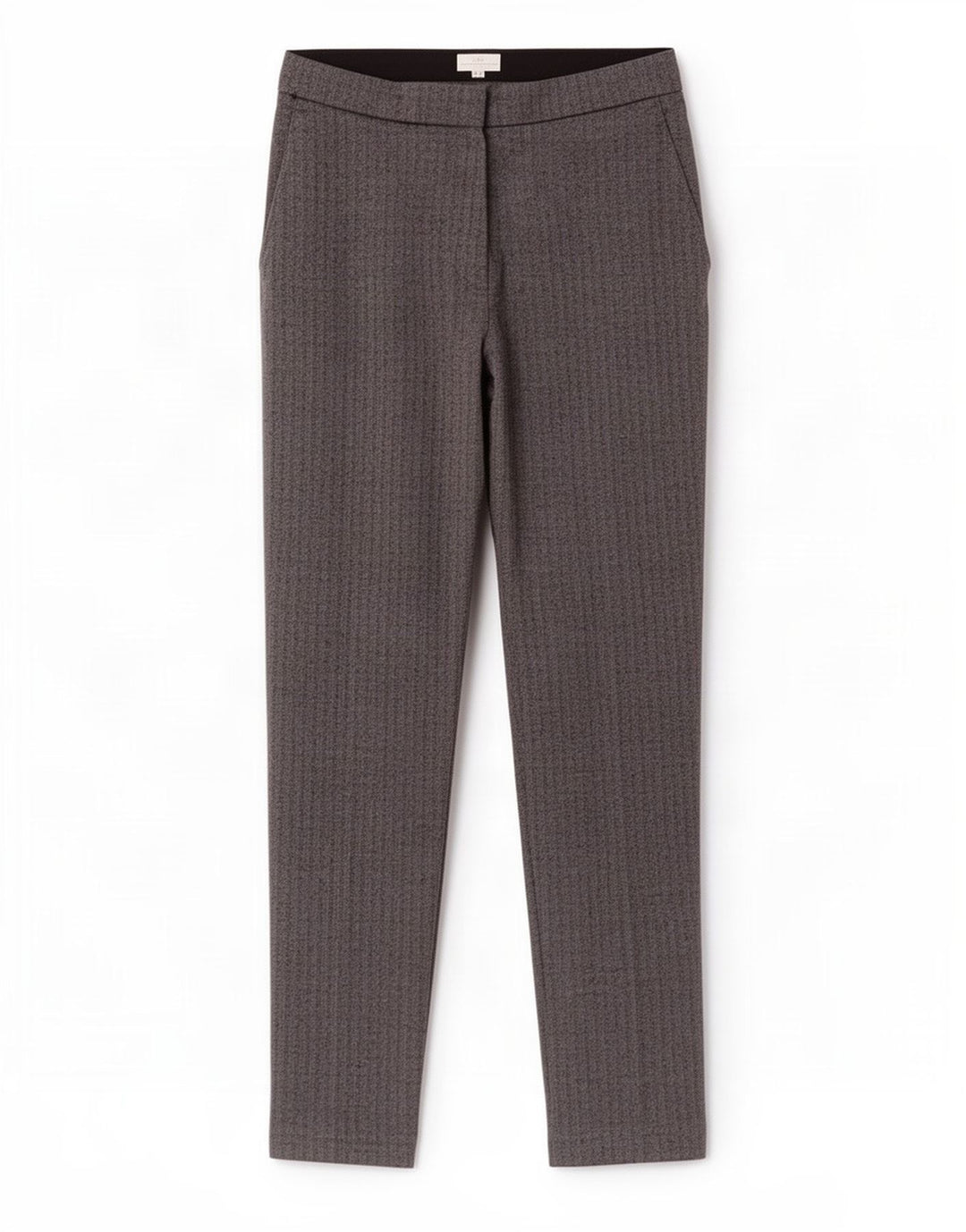 Pantaloni da abito dritti da donna Zara piccoli W26 L26 poliestere a spina di pesce grigio