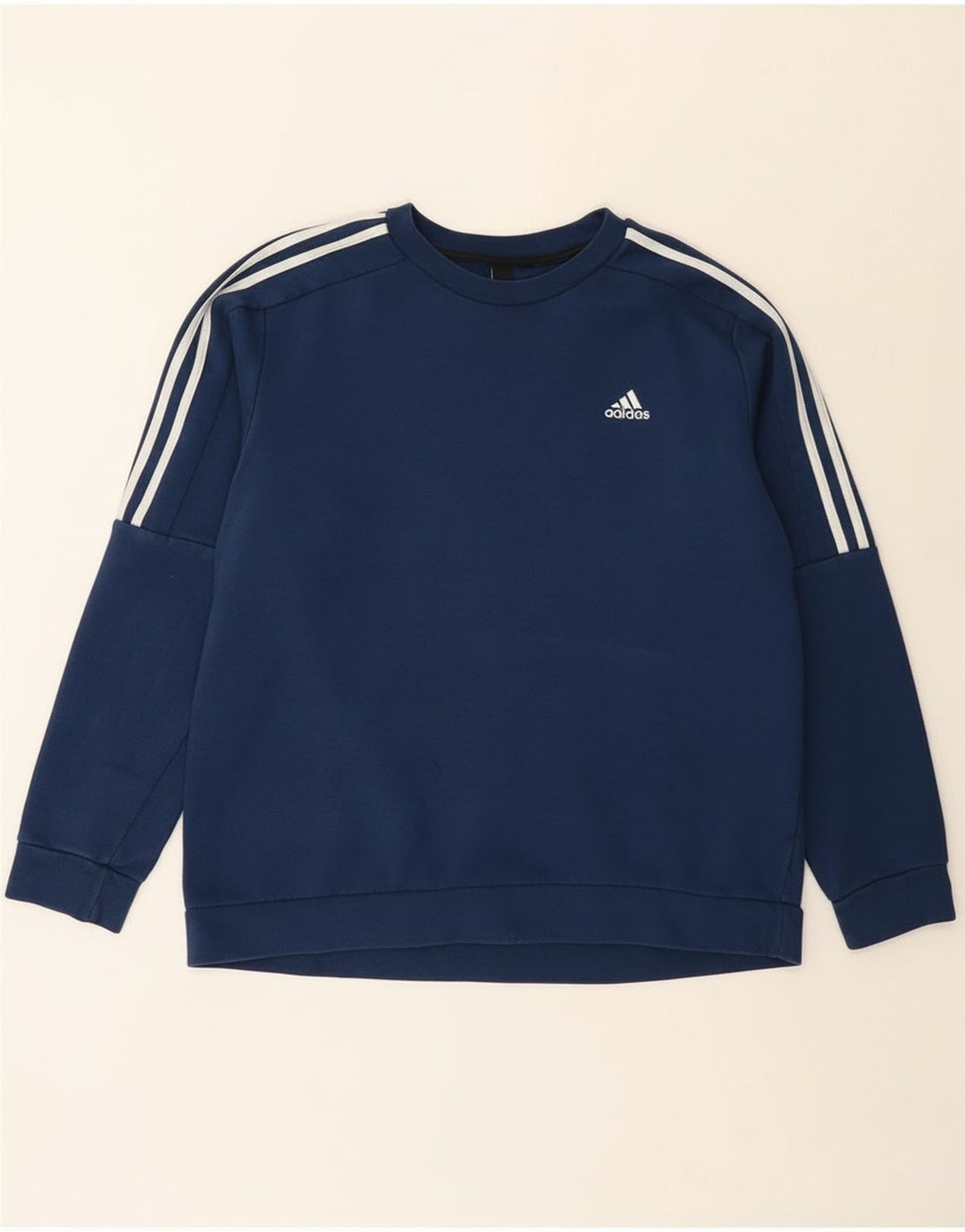 Felpa da uomo Adidas Maglione grande blu navy in cotone