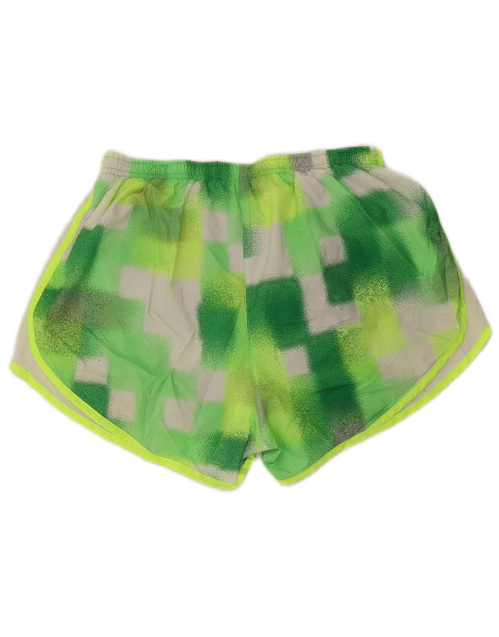 Pantaloncini sportivi Nike Dri Fit da donna UK 12 Poliestere geometrico verde medio