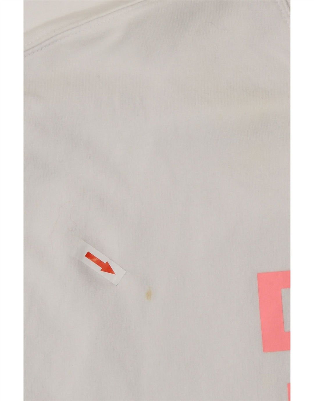 Dkny Top grafico oversize da donna a maniche lunghe UK 14 Cotone bianco medio