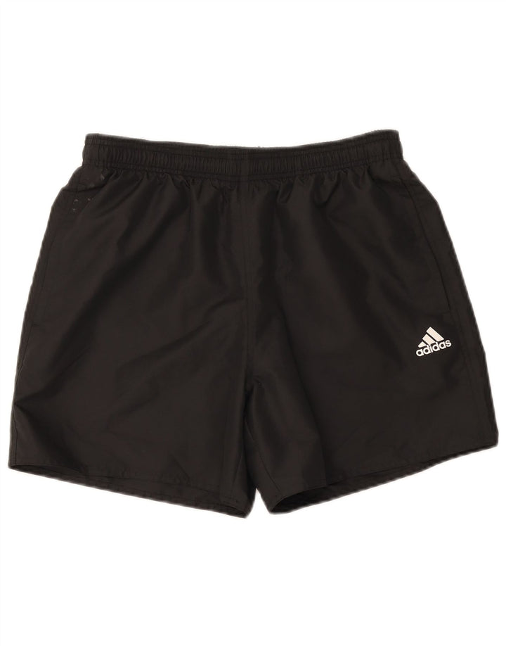 Pantaloncini sportivi da uomo ADIDAS grandi neri in poliestere