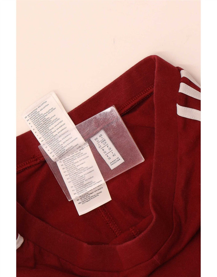Leggings Adidas da donna UK 10 Small Maroon Cotton