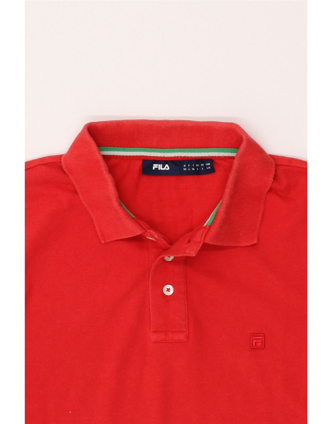 FILA Mens Polo Shirt Large Red Cotton Vintage Fila and Second-Hand Fila from Messina Hembry 