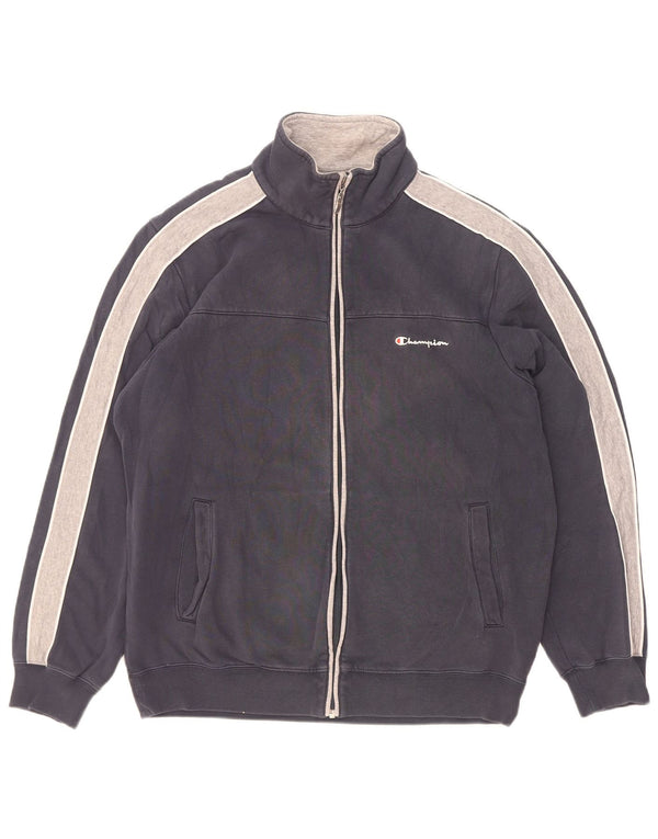 Giacca da tuta da uomo Champion Large in cotone color block blu navy