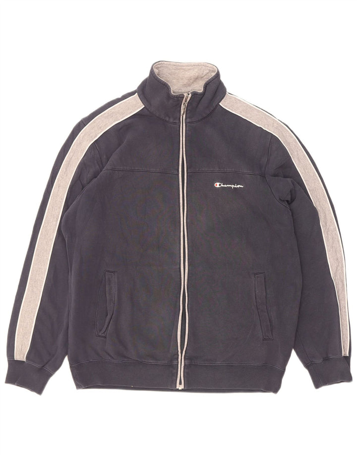 Giacca da tuta da uomo Champion Large in cotone color block blu navy