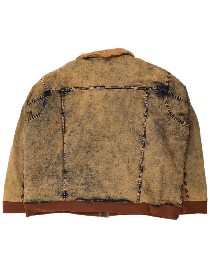 Giacca di jeans da uomo EMP UK 60 5XL Marrone Cotone