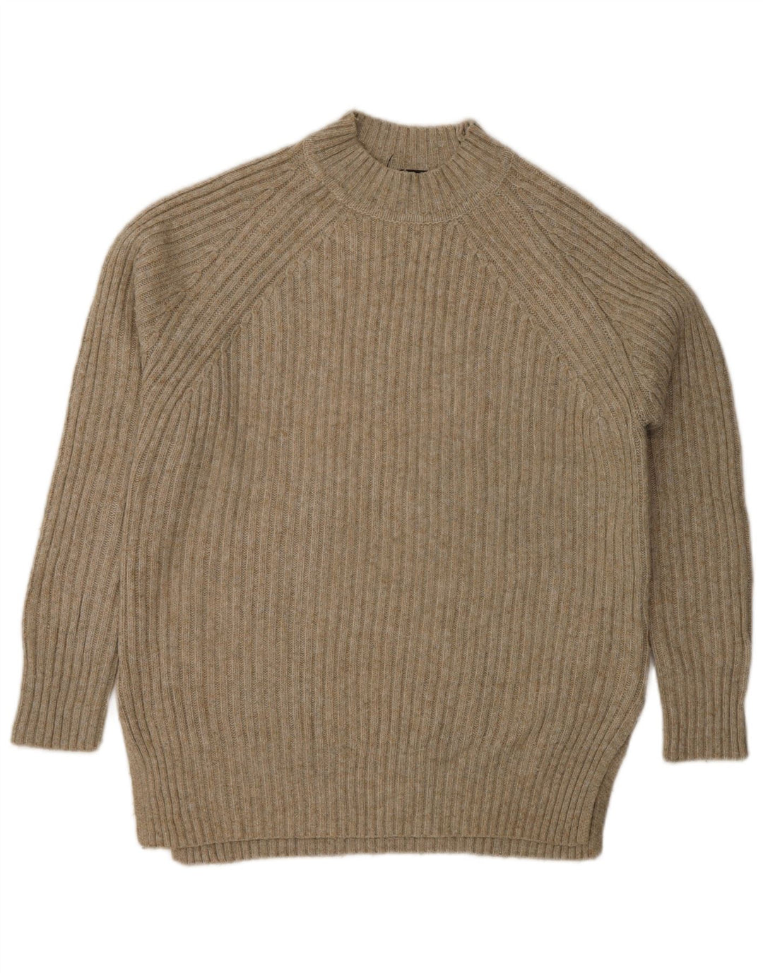 Maglione maglione a collo alto da donna Marks & Spencer UK 10 piccolo Beige