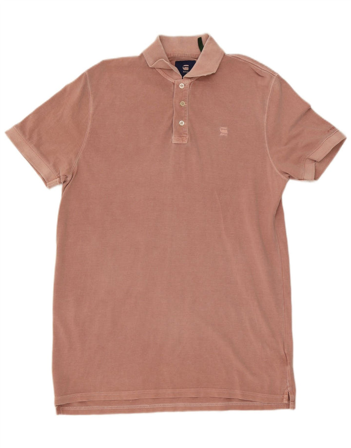 Polo da uomo G-Star grande in cotone rosa