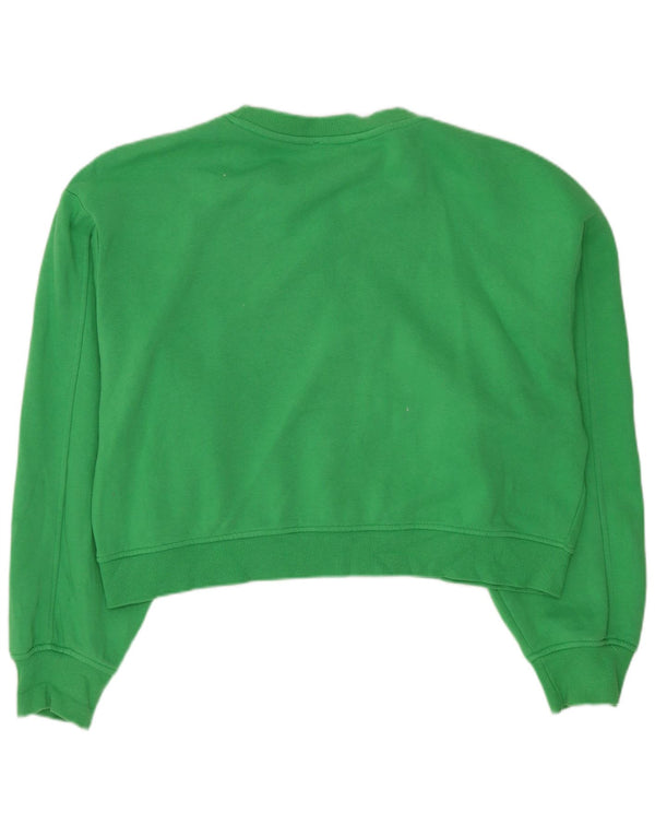 Felpa corta oversize da donna Zara UK 16 grande verde