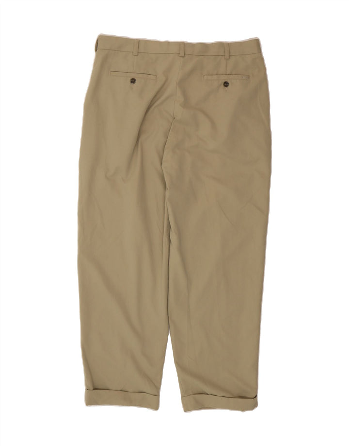 IZOD Mens Pegged Suit Trousers W36 L32 Green Polyester Vintage Izod and Second-Hand Izod from Messina Hembry 