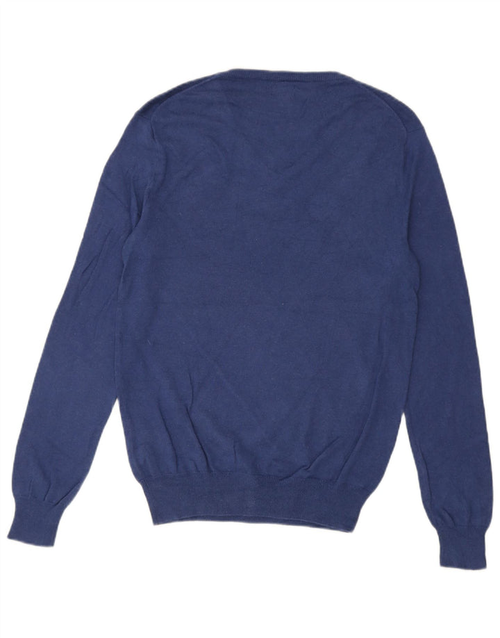 J. Crew Maglione da uomo slim fit con scollo a V piccolo cotone blu