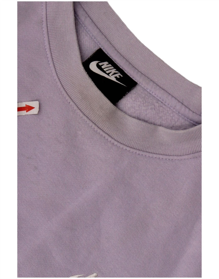 Felpa da uomo Nike Loose Fit, maglione piccolo, cotone viola