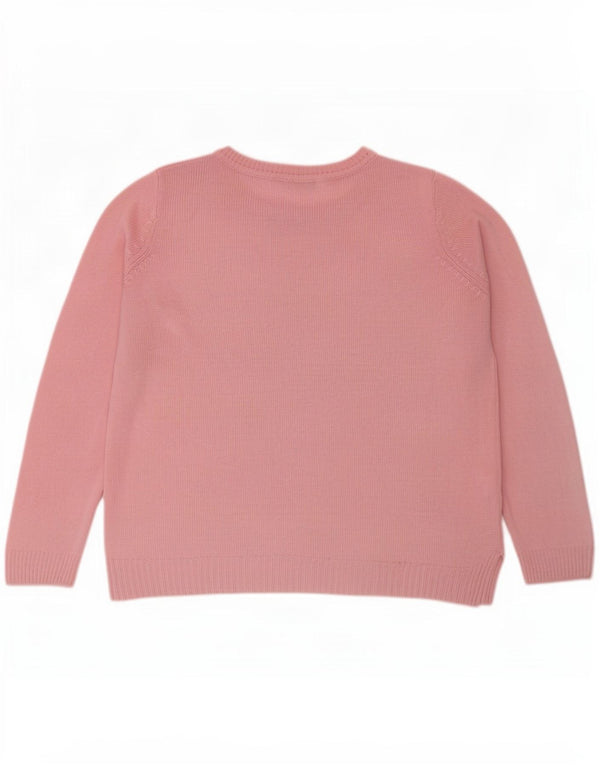 Maglione da donna con scollo a barca con grafica Marks & Spencer UK 16 grande rosa