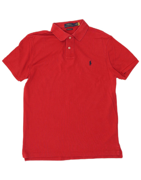 POLO RALPH LAUREN Polo da uomo slim fit personalizzata in cotone rosso medio