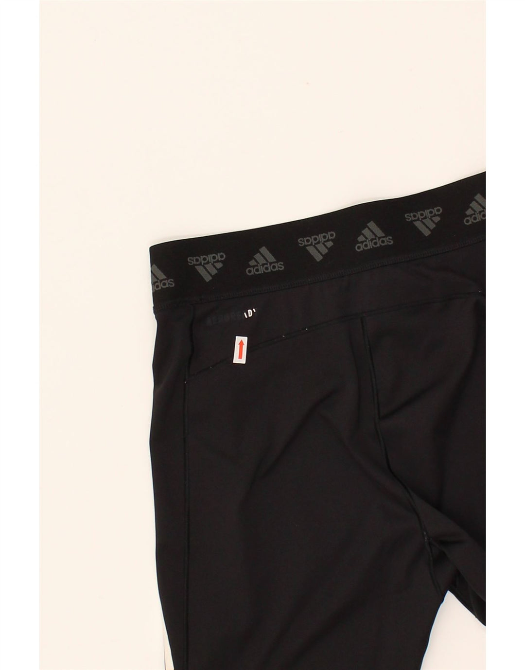 ADIDAS Womens Aeroready Graphic Leggings UK 8/10 Small  Black Polyester Vintage Adidas and Second-Hand Adidas from Messina Hembry 