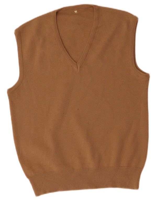 Canotta vintage da uomo IT 48 Lana beige medio