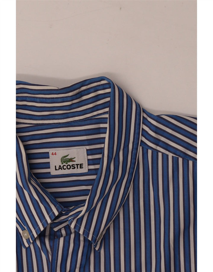 Camicia a maniche corte da uomo Lacoste taglia 44 XL gessato blu