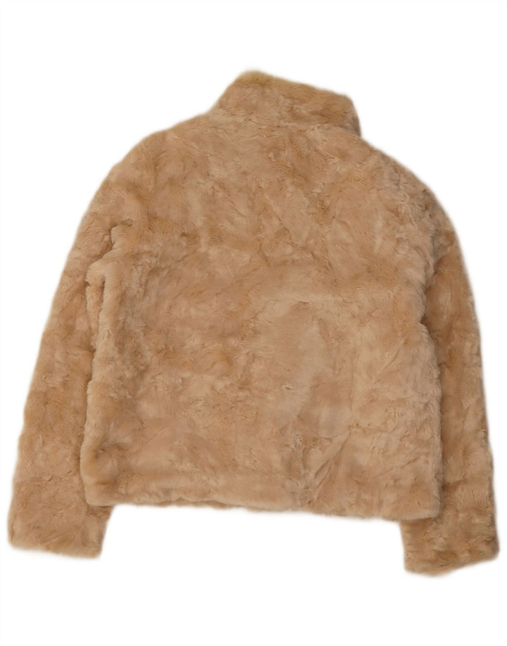 Giacca da donna in pelliccia sintetica Oasis UK 14 Beige medio