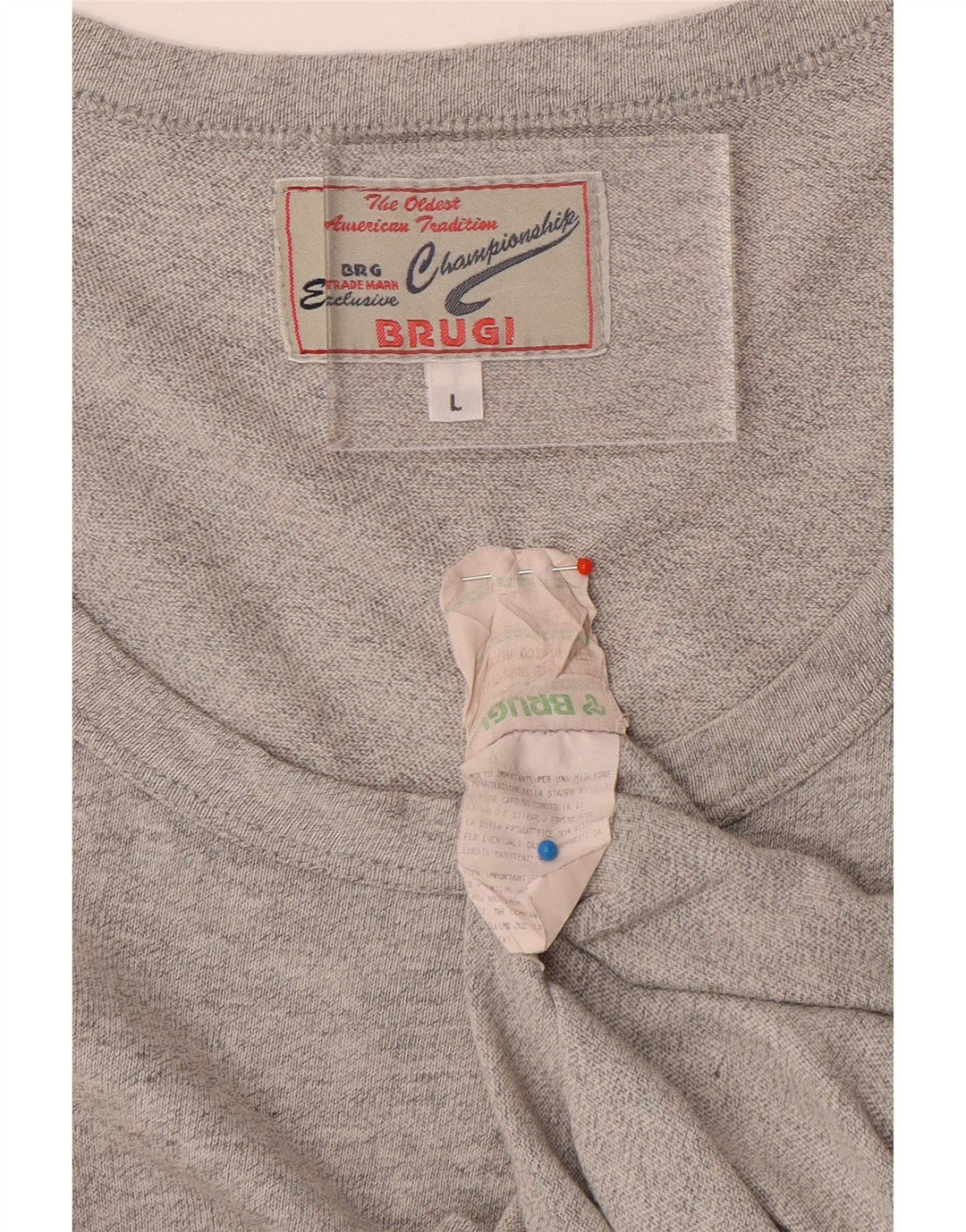 Canotta Uomo Brugi Large in Cotone Grigio