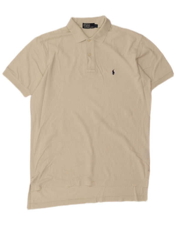 Polo Ralph Lauren Mens Polo Shirt Large White Cotton