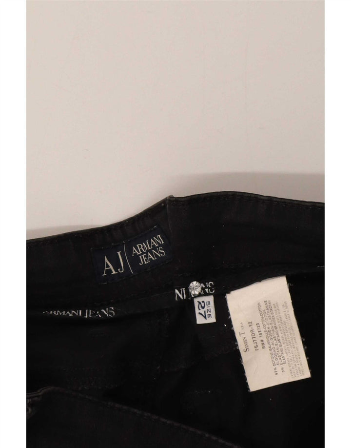 Pantaloni Capri Donna Armani W27 L20 Cotone Grigio