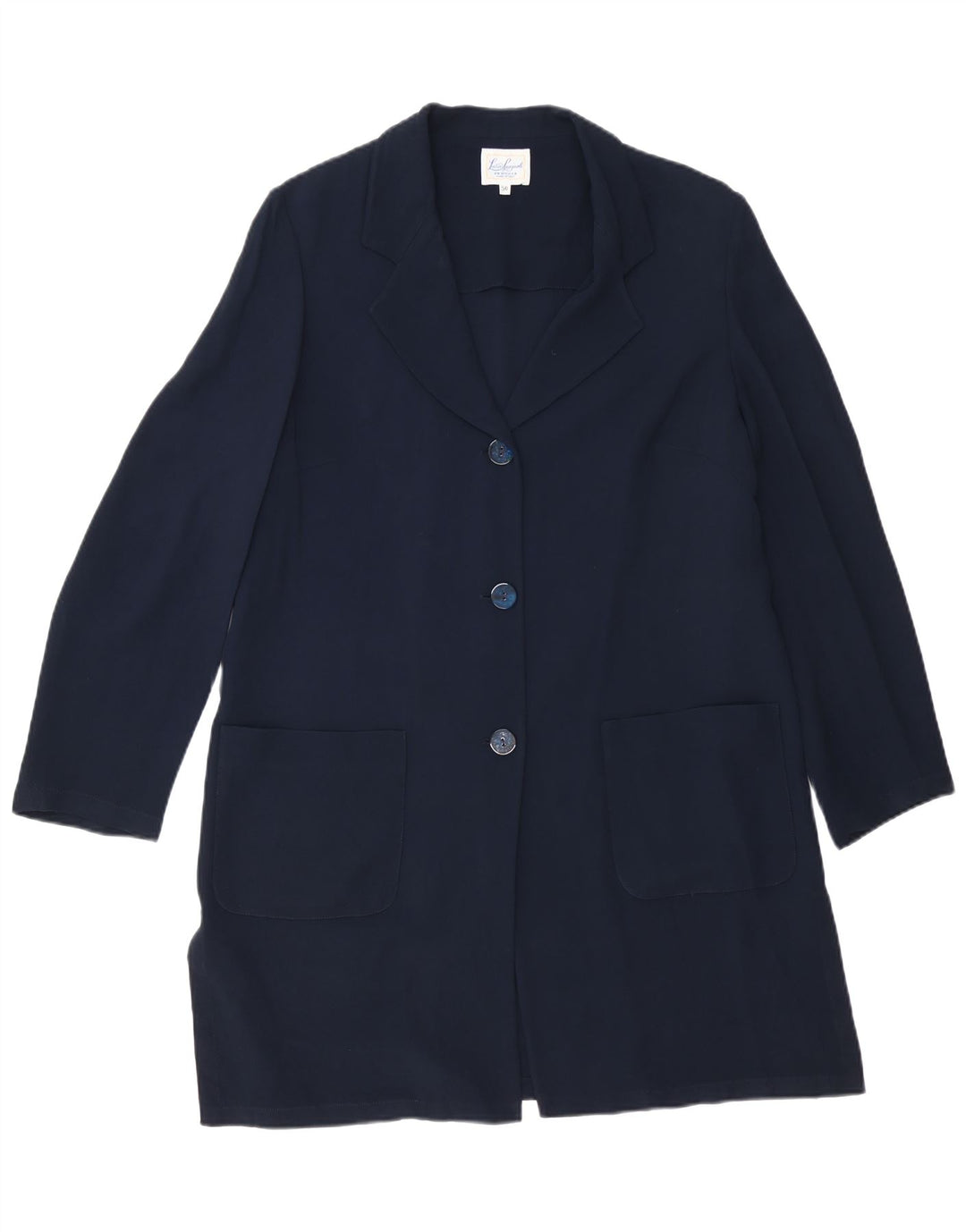 Cappotto Donna Luisa Spagnoli IT 50 XL Acetato Blu Navy