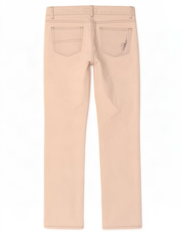 Jeans Straight Donna Trussardi W29 L30 Cotone Bianco Sporco