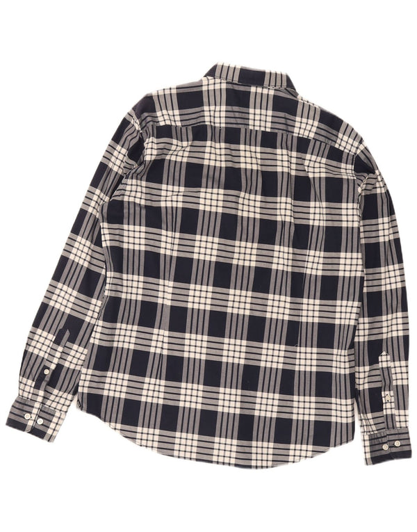 Hugo Boss Mens Slim Fit Shirt XL Black Check Cotton
