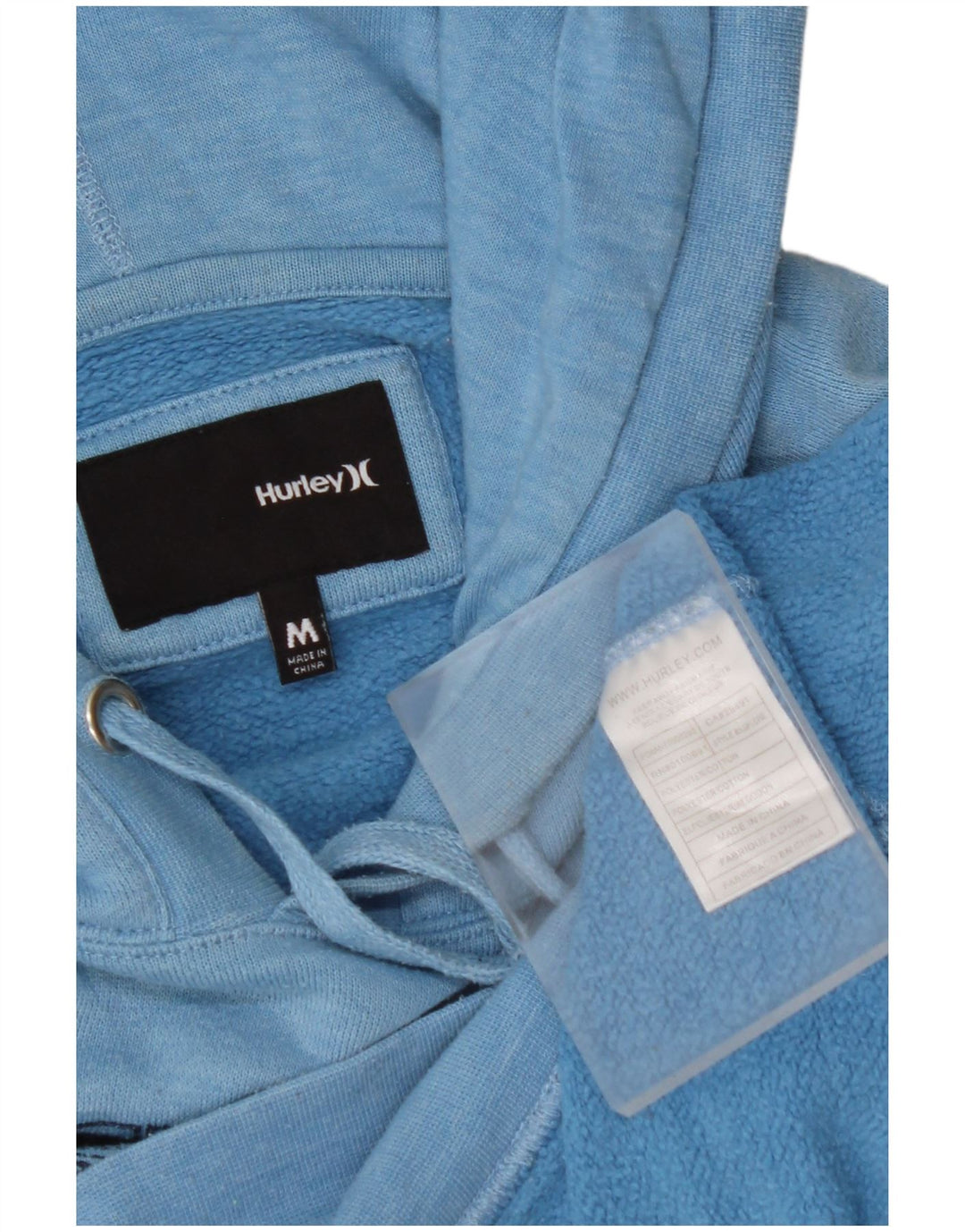 Felpa con cappuccio grafica HURLEY California da donna UK 14 Poliestere blu medio