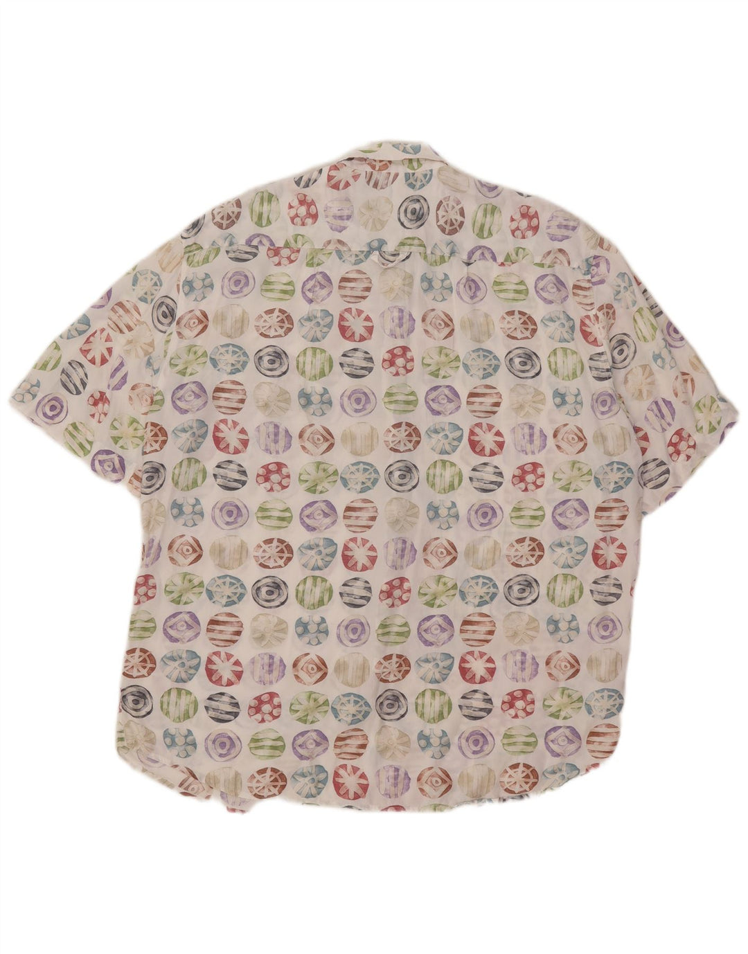 Maglia da uomo a maniche corte Giunco taglia 42 16 1/2 Large geometrica multicolore