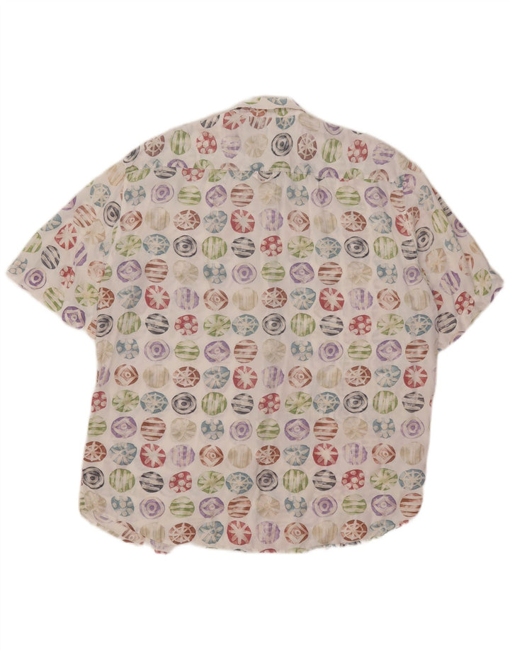 Maglia da uomo a maniche corte Giunco taglia 42 16 1/2 Large geometrica multicolore