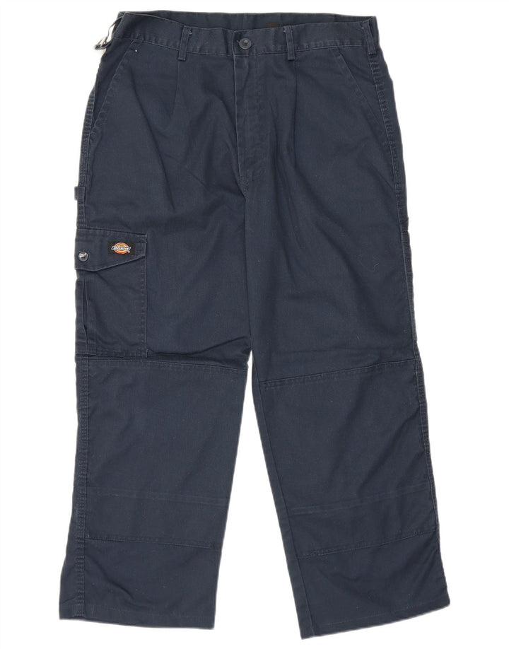 Dickies Pantaloni cargo dritti da uomo W34 L25 poliestere blu navy