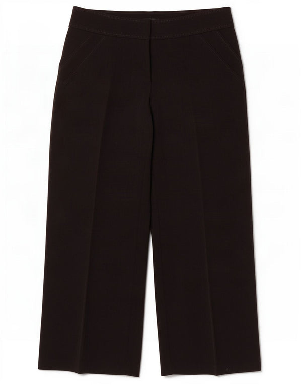 Pantaloni casual a gamba larga da donna Marks & Spencer UK 14 Large W34 L30 Neri
