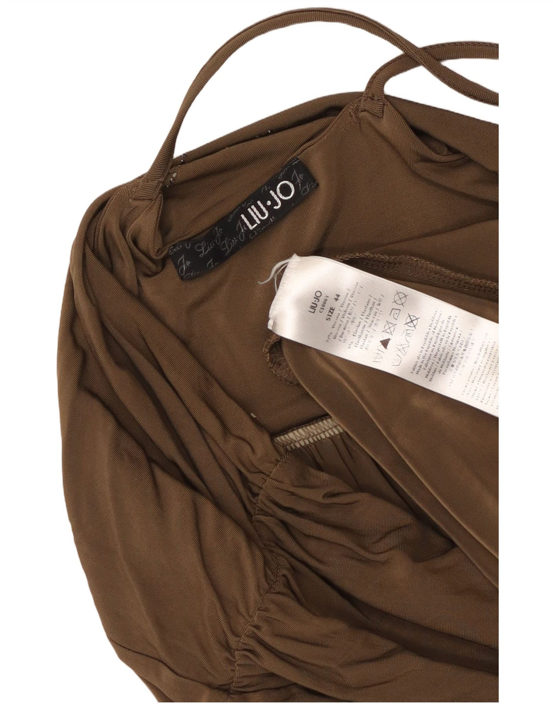 Abito Sottoveste Smanicato Donna Liu Jo IT 44 Viscosa Marrone Medio