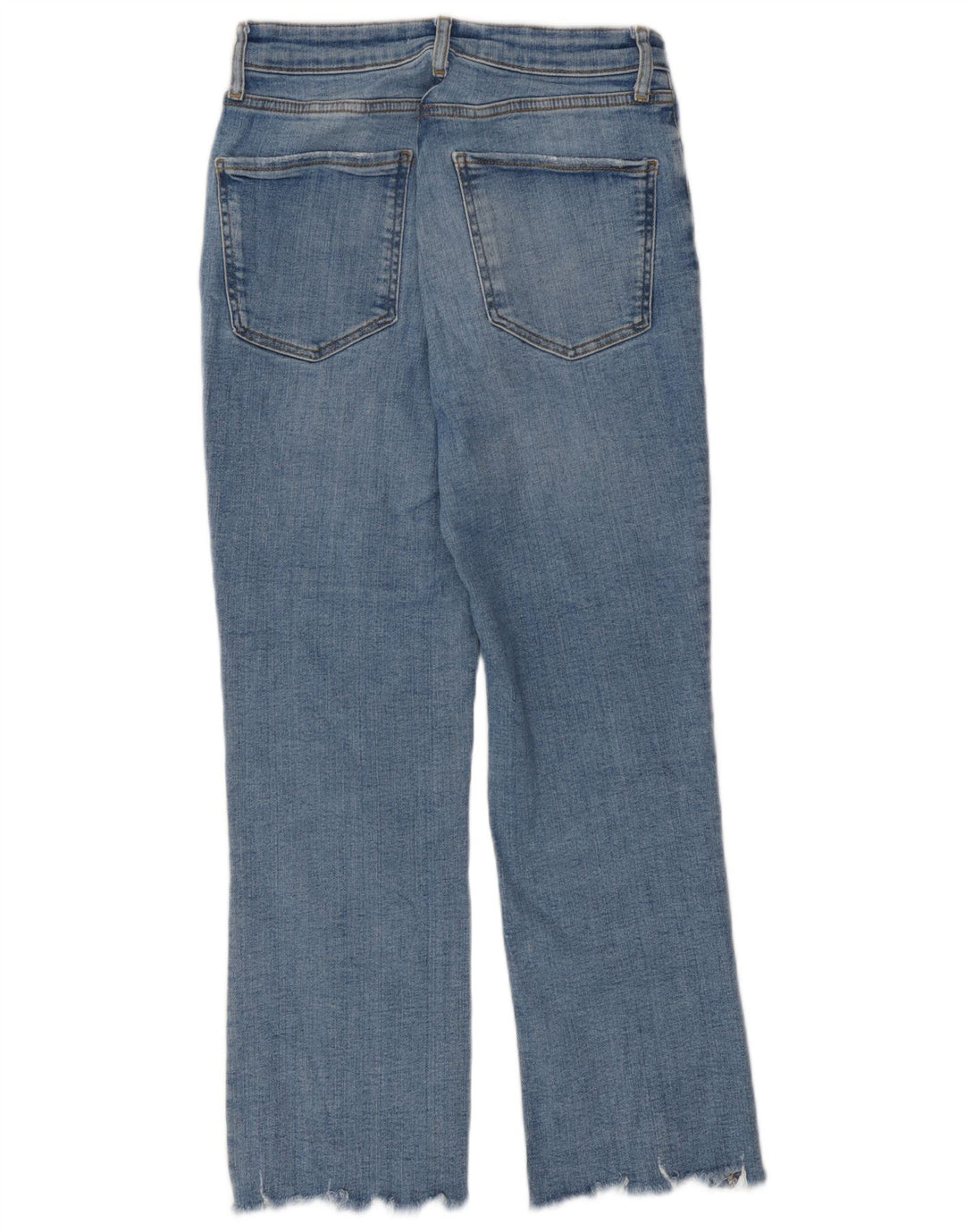 Jeans dritti corti da donna Zara EU 38 piccoli W28 L26 blu