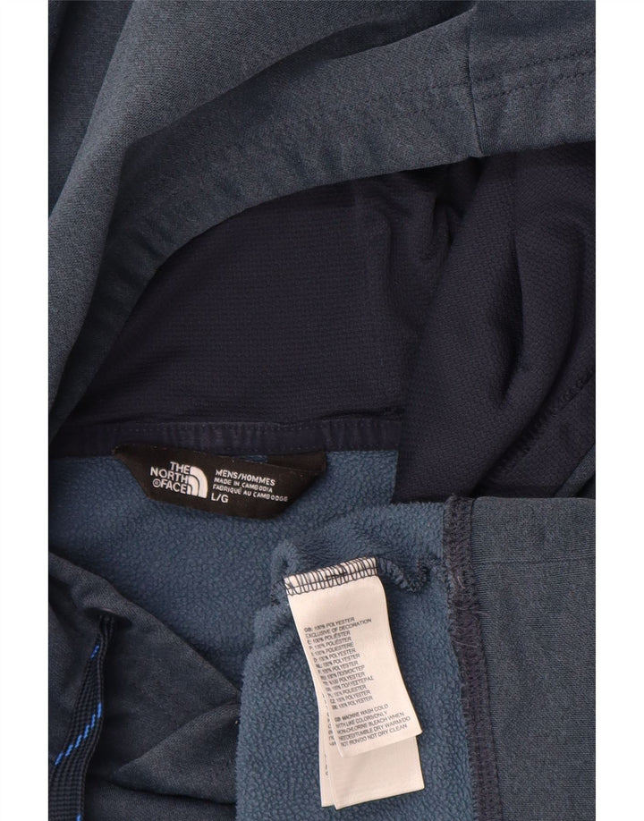 Felpa con cappuccio grafica da uomo The North Face grande in poliestere blu navy