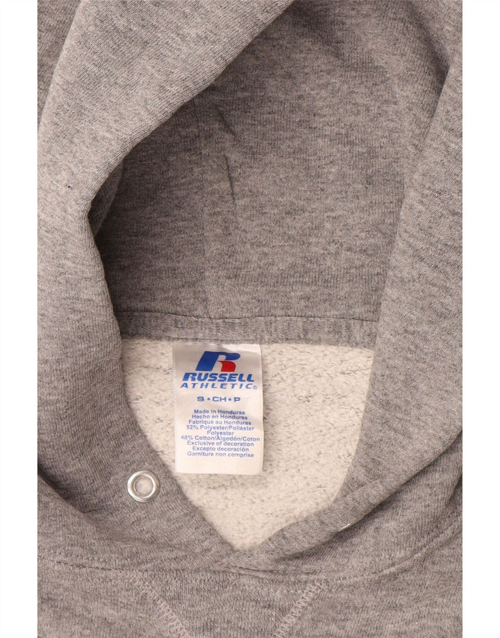 RUSSELL ATHLETIC Felpa con cappuccio grafica da uomo piccola grigia in poliammide