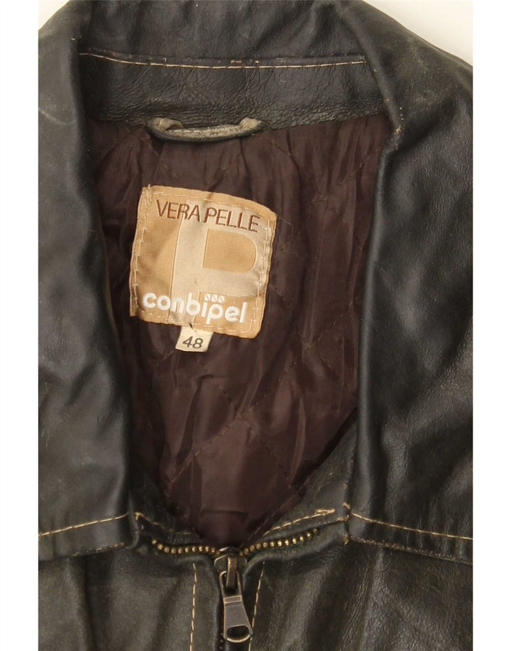 Giacca in Pelle Uomo Conbipel IT 48 Medio Cachi