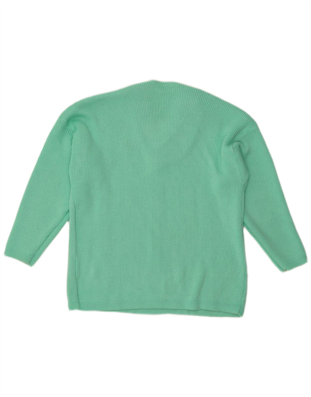 Maglione maglione con scollo a V da donna VINTAGE UK 18 XL Acrilico verde